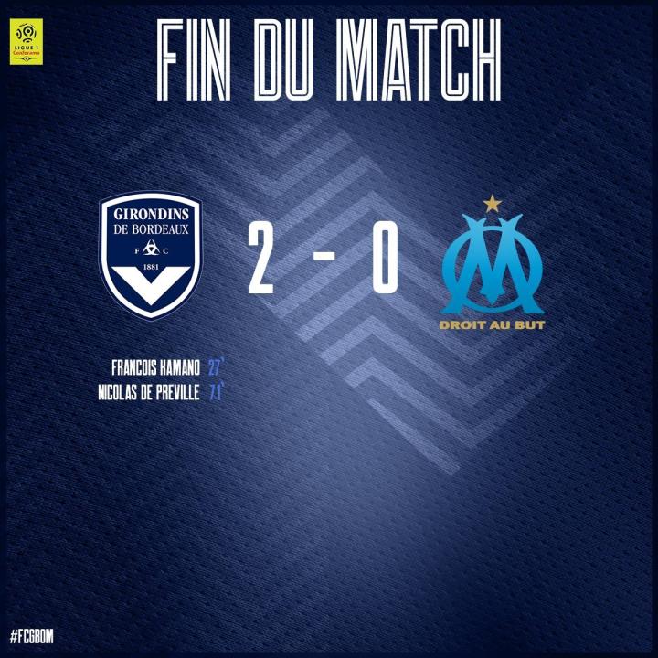 波尔多主场不敌马赛，连续三轮未尝胜绩的简单介绍